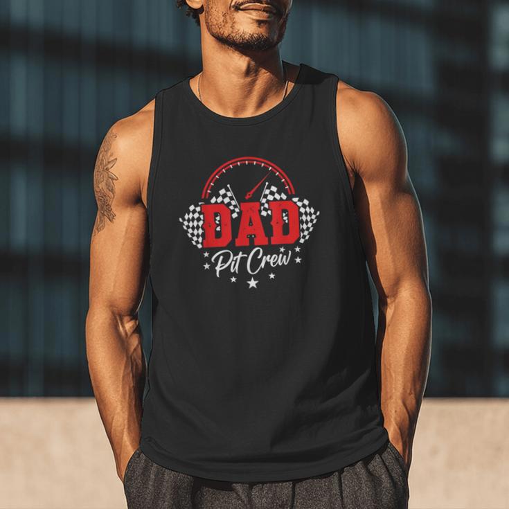 Dad Pit Crew Birthday Party Race Car Racing Family Matching Men Tank Top