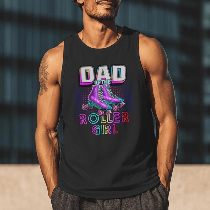 Dad Of Roller Girl Roller Skating Birthday Matching Family Men Tank Top
