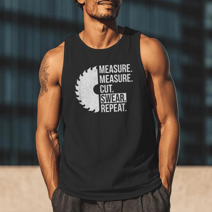 Dad Shirt Measure Cut Swear Handyman Father Day Tshirt Men Tank Top