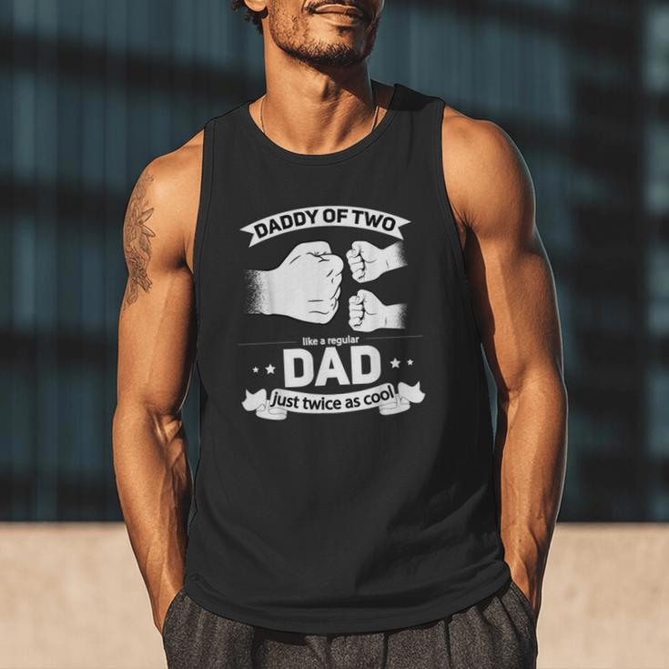 Dad Squared Fathers Day Dad Of Two Cool Daddy Of 2 Men Tank Top
