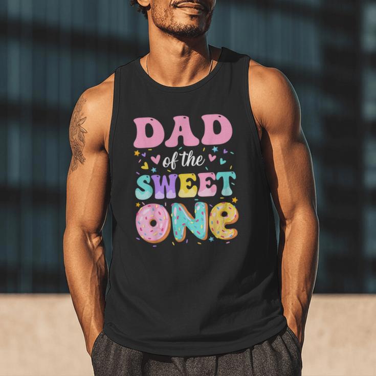Dad Of The Sweet One 1st Birthday Donut Bday Party Men Tank Top