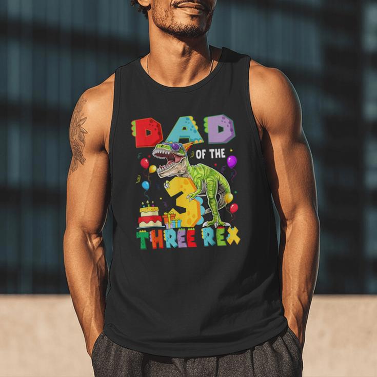 Dad Of The Three Rex 3Rd Birthday Boy Dinosaur T-Rex Men Tank Top Dad Of The Three Rex 3Rd Birthday Boy Dinosaur T-Rex Men Tank Top