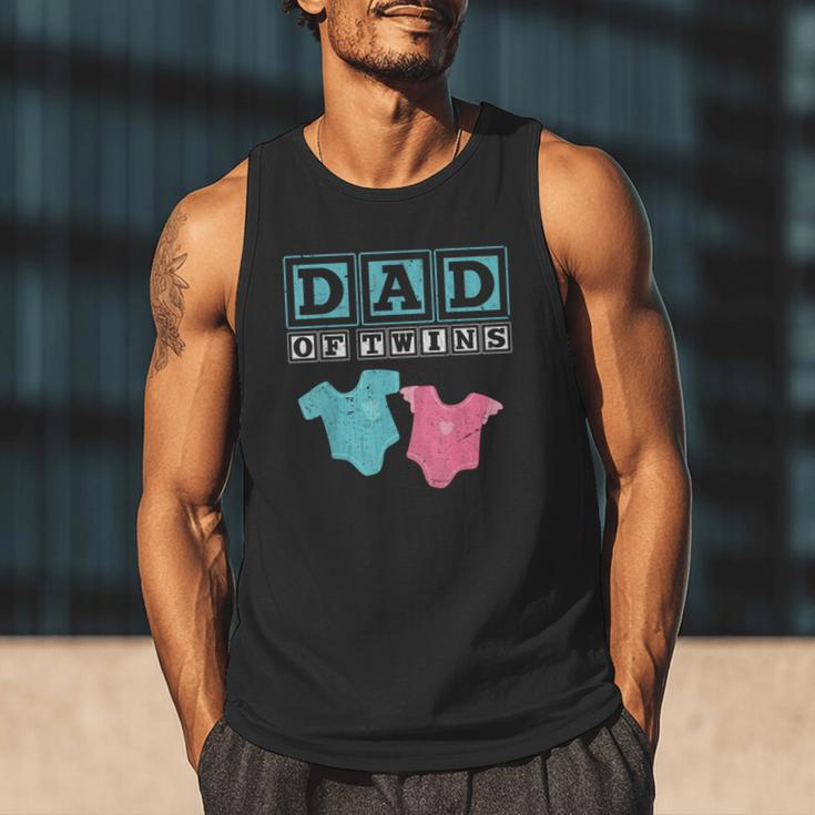 Dad Of Twins Family Daddy Fathers Day Future Parents Men Tank Top