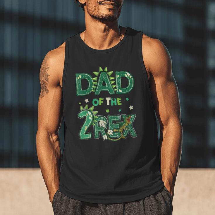 Dad Of The Two Rex Birthday Dinosaur Family Matching Men Tank Top
