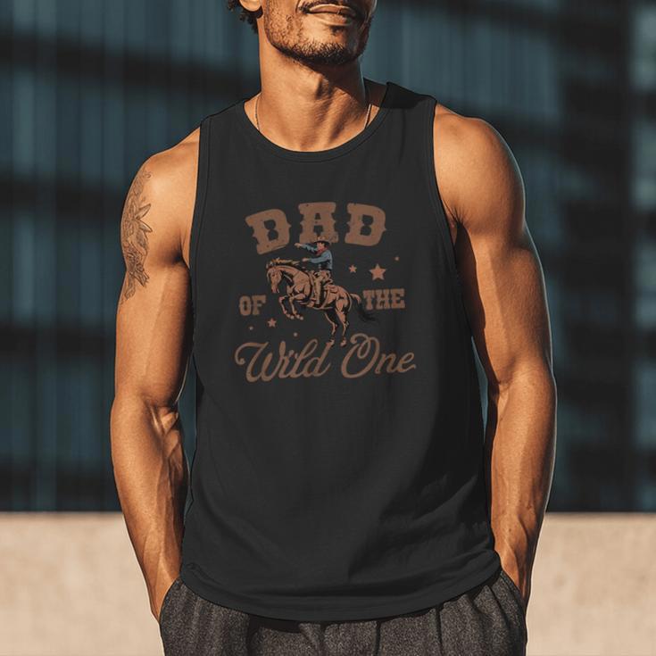 Dad Of The Wild One Cowboy Western Rodeo Party Matching Men Tank Top