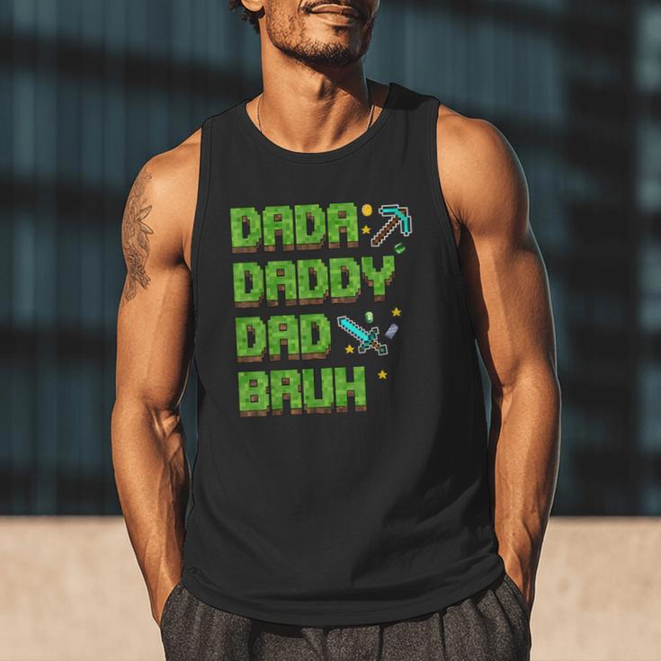 Dada Daddy Dad Bruh Father's Day Game Pixel Men Tank Top