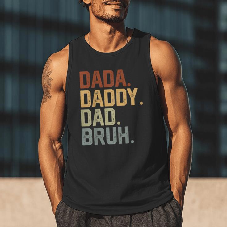 Dada Daddy Dad Bruh Retro Vintage Fathers Day Vintage Men Tank Top