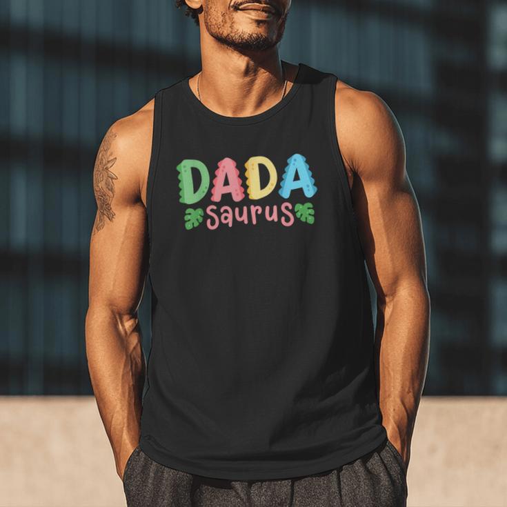 Dada Saurus Kids Dinosaur Birthday Party Family Matching Men Tank Top