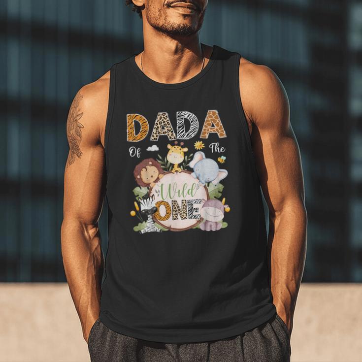 Dada Of The Wild One 1St Birthday Safari Jungle Animals Men Tank Top