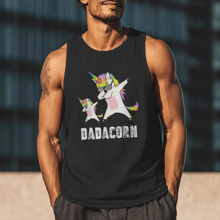 Dadacorn Shirt Unicorn Dad And Baby Best Father Men Tank Top
