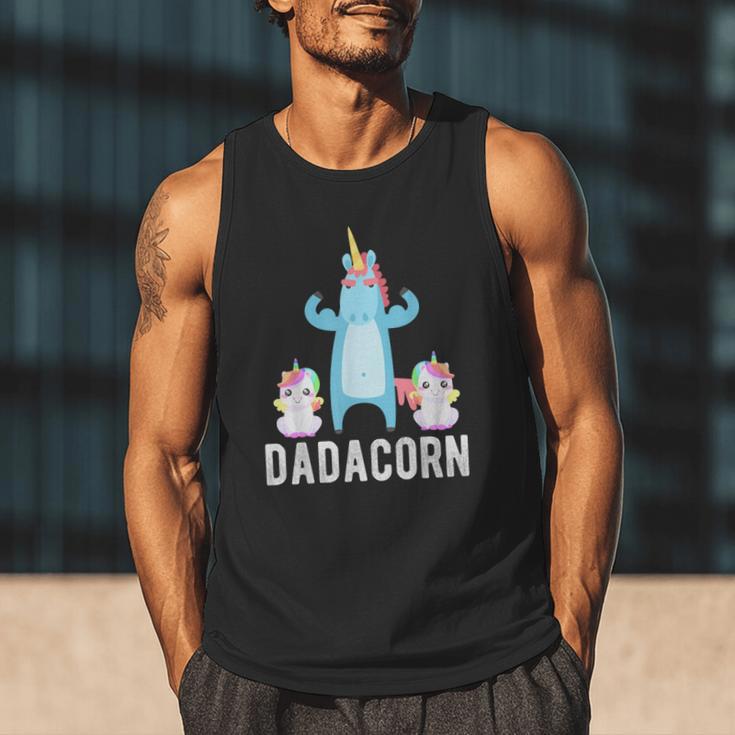 Dadacorn Unicorn Lover Tee For Papa Dad And Kid Men Tank Top