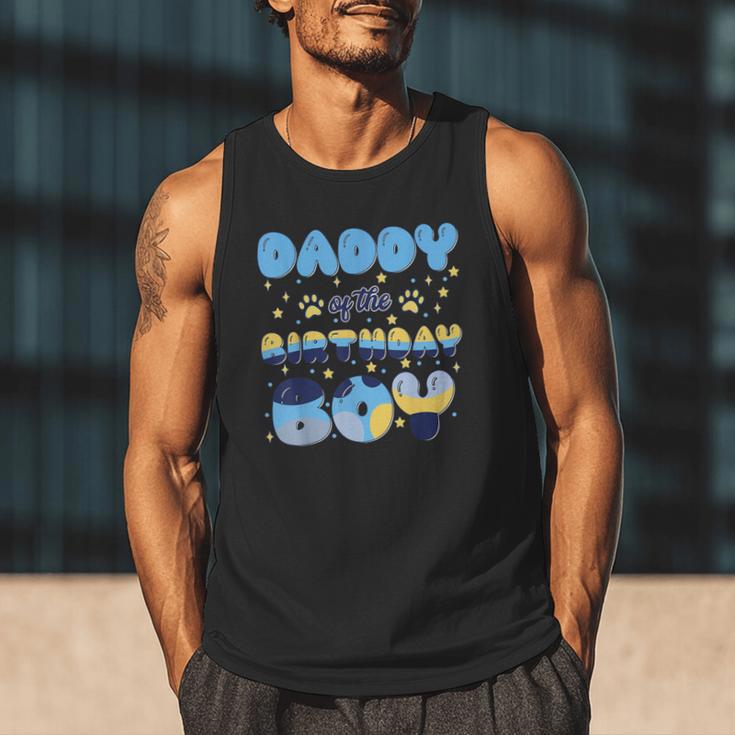 Daddy Of The Bday Boy Blue Dog Theme Party Family Matching Men Tank Top Daddy Of The Bday Boy Blue Dog Theme Party Family Matching Men Tank Top