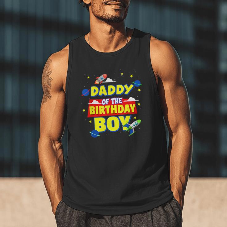 Daddy Of The Birthday Astronaut Boy Outer Space Theme Party Men Tank Top