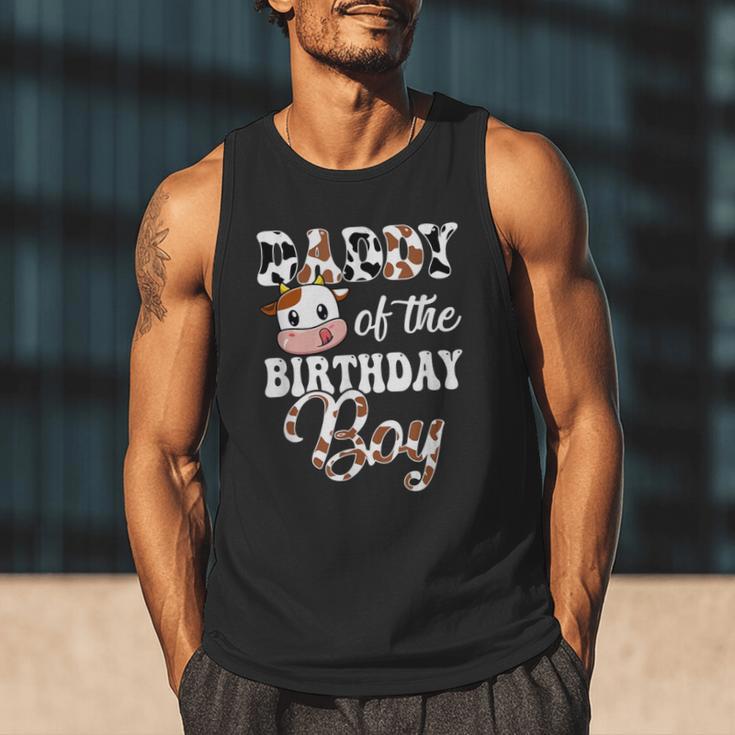 Daddy Of The Birthday Boy Cow Farm 1St Birthday Boy Men Tank Top