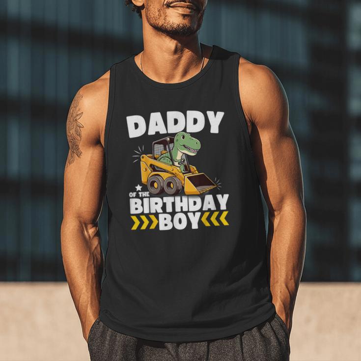 Daddy Of The Birthday Boy Dinosaur Construction Worker Truck Men Tank Top