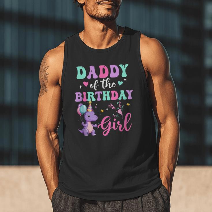 Daddy Of The Birthday For Girl Dinosaur T-Rex Party Family Men Tank Top