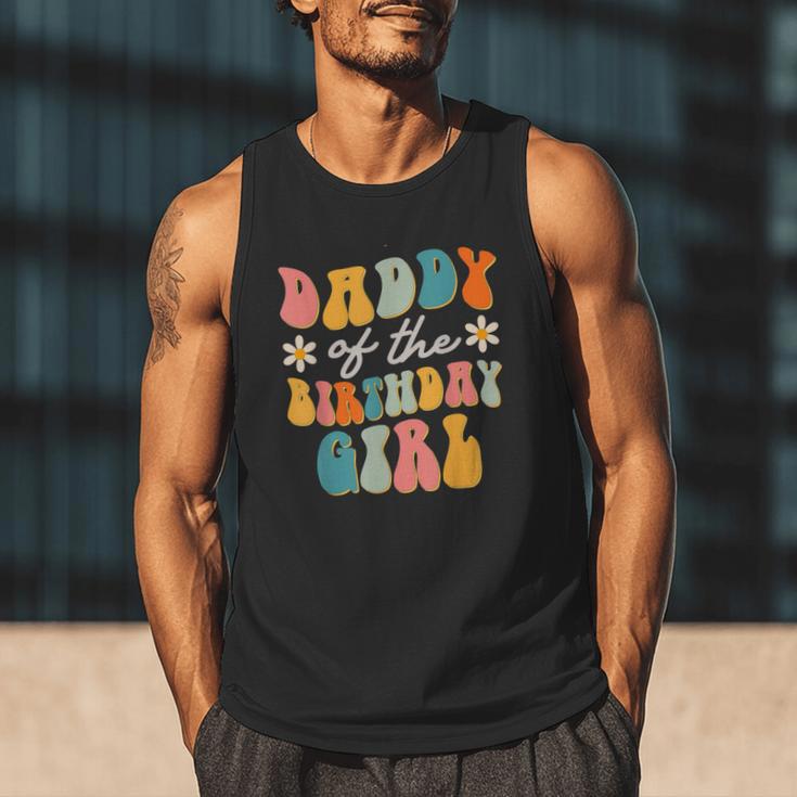 Daddy Of The Birthday Girl Groovy Themed Father Dad Men Tank Top