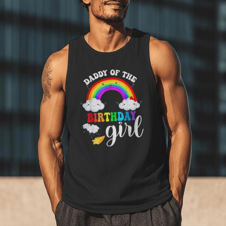 Daddy Of The Birthday Girl Rainbow B-Day Matching Family Men Tank Top