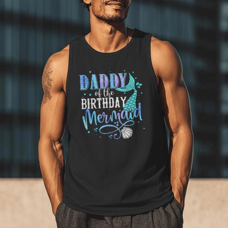 Daddy Of The Birthday Mermaid Family Matching Dad Papa Men Tank Top