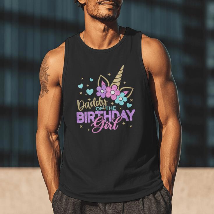 Daddy Of The Birthday Princess Girl Dad Unicorn Bday Party Men Tank Top