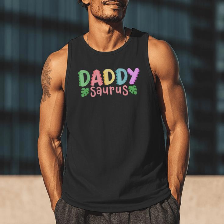 Daddy Saurus Kids Dinosaur Birthday Party Family Matching Men Tank Top
