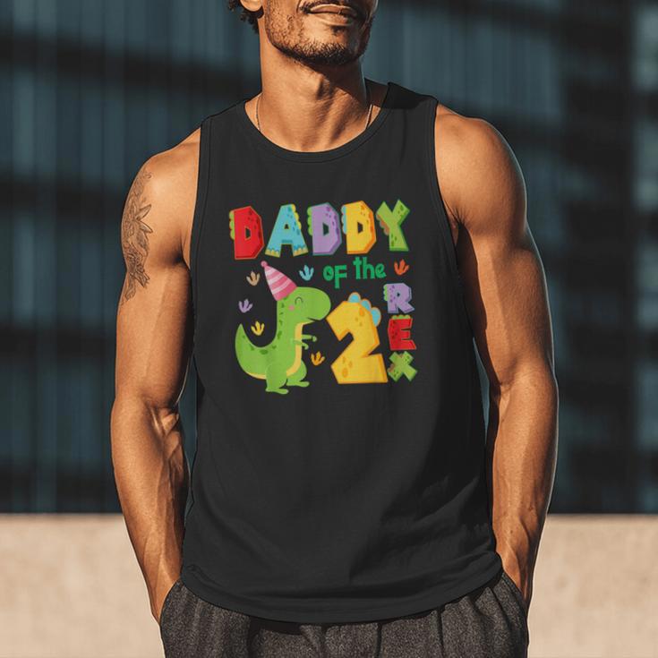 Daddy Of The Two Rex 2Nd Birthday Boy Dinosaur T-Rex Men Tank Top