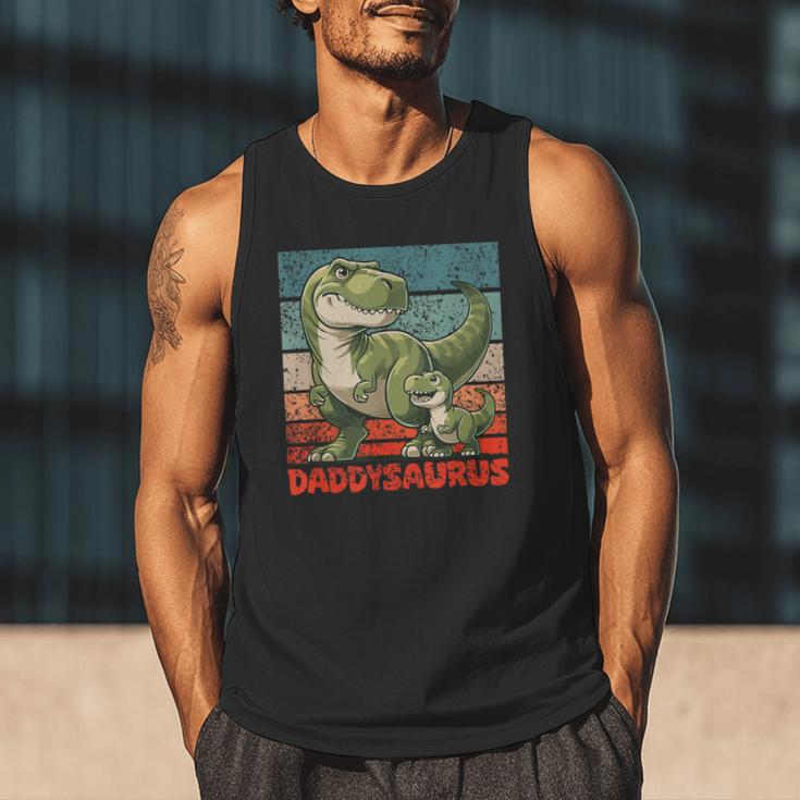 Daddysaurus Father's Day Best Dad T-Rex Papa Men Tank Top