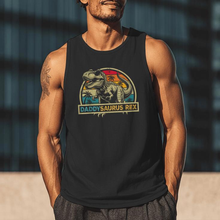 Daddysaurus Rex Dinosaur Daddy Saurus Rex Family Matching Men Tank Top