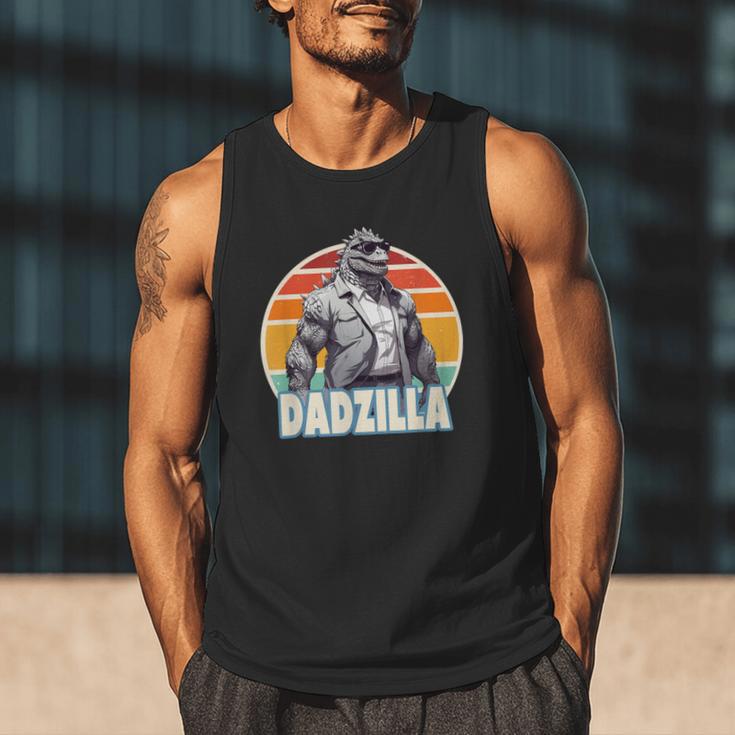 Dadzilla The Rad Dad Kaiju Vibes Men Tank Top