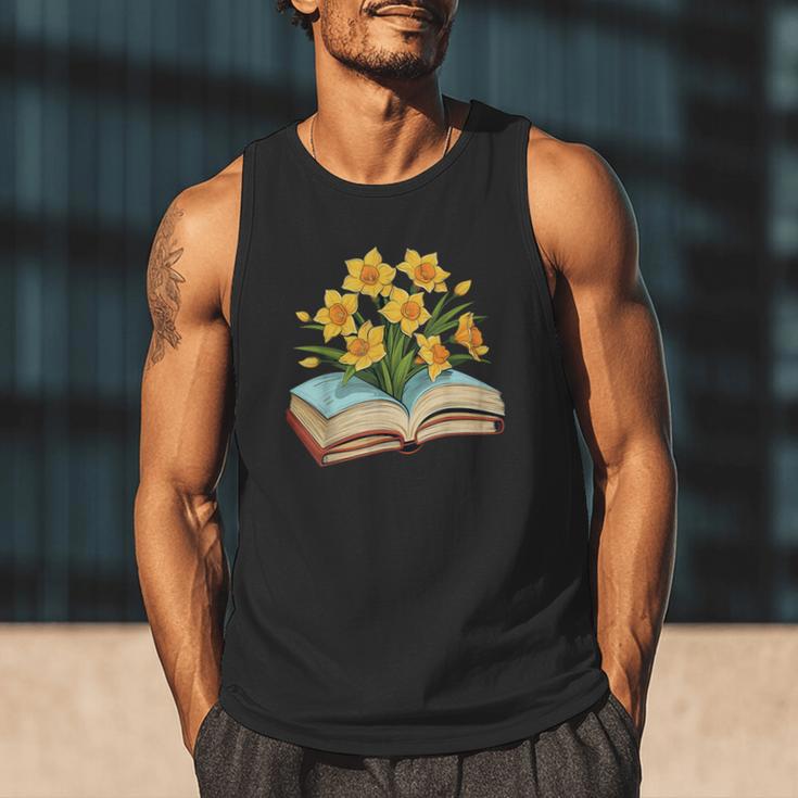 Daffodils Flowers Book Floral Men Tank Top