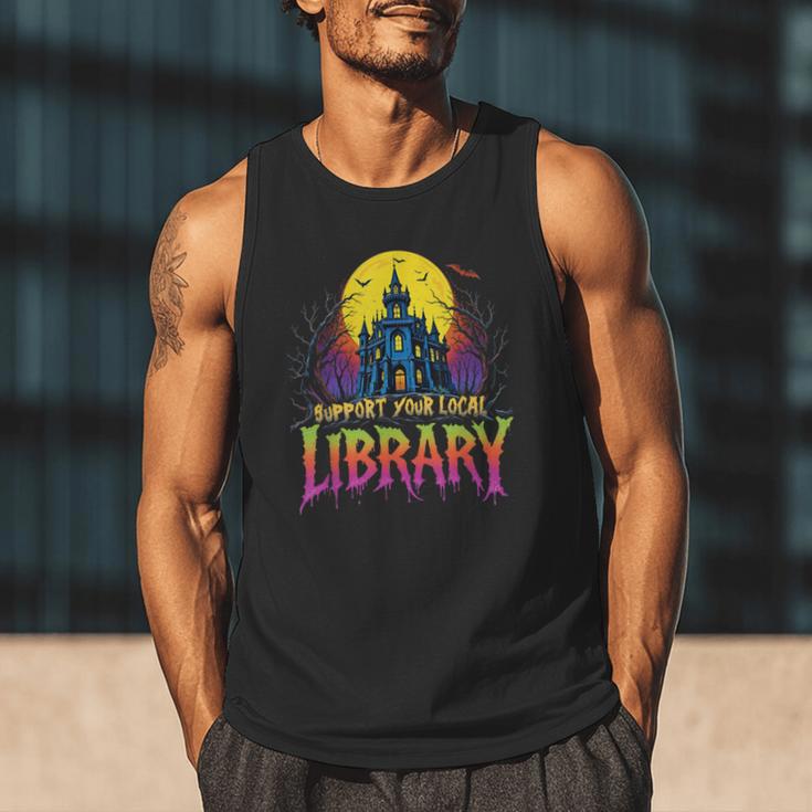 Death Gothic Support Your Local Library Lovers Book Men Tank Top
