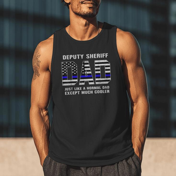 Deputy Sheriff Dad Much Cooler Fathers Day Thin Blue Line Men Tank Top Deputy Sheriff Dad Much Cooler Fathers Day Thin Blue Line Men Tank Top