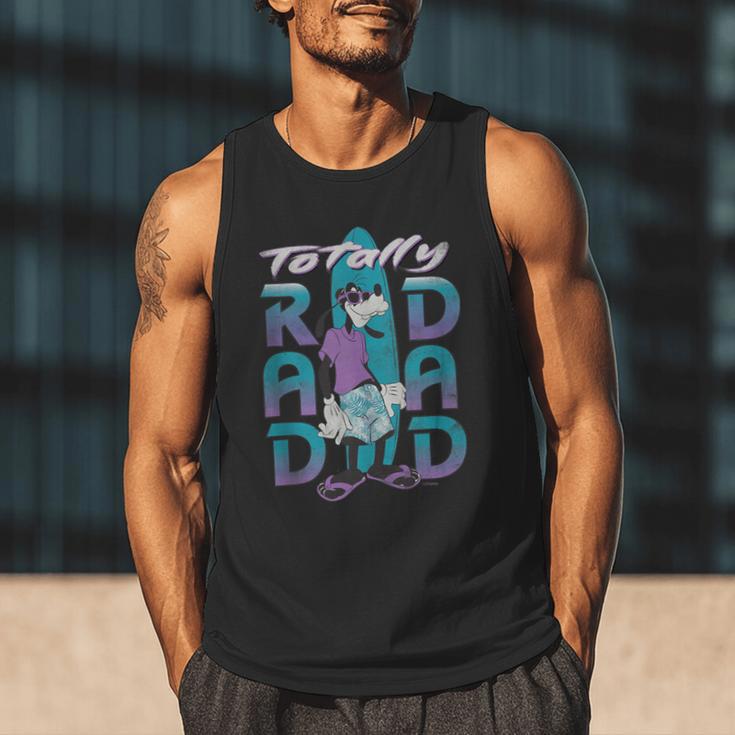 Disney Goofy Totally Rad Dad Father’s Day Surfing Distressed Men Tank Top