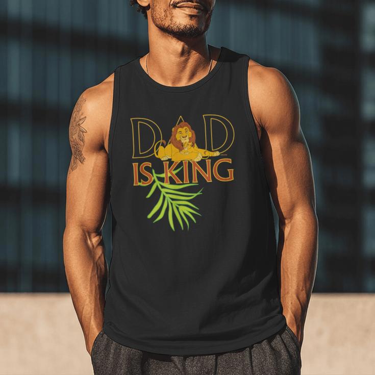 Disney The Lion King Dad Is King Mufasa & Simba Father's Day Men Tank Top