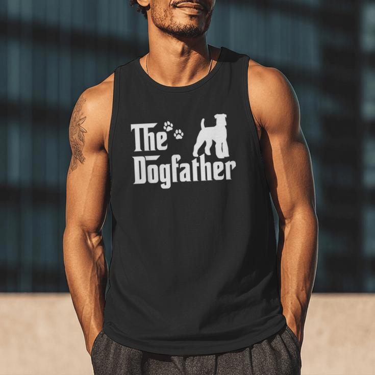 The Dogfather Tee Fathers Day Dad Dog Lover Schnauzer For Men Women Girls Kids Men Tank Top