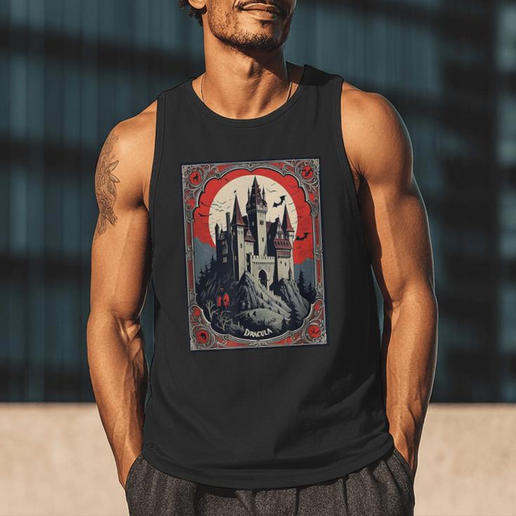 Dracula's Castle Book Cover Illustration Men Tank Top