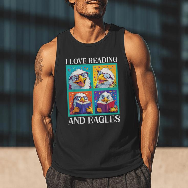 Eagle Love Reading And Eagles Child Book Lover Men Tank Top