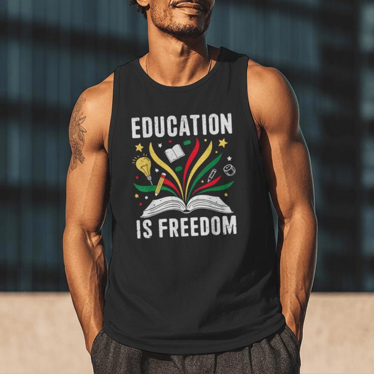 Education Is Freedom Books History Teacher Kids Men Tank Top Education Is Freedom Books History Teacher Kids Men Tank Top
