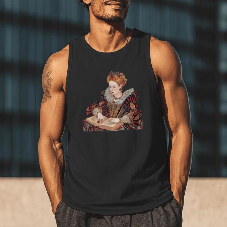 Elizabeth I Reading A Book Men Tank Top