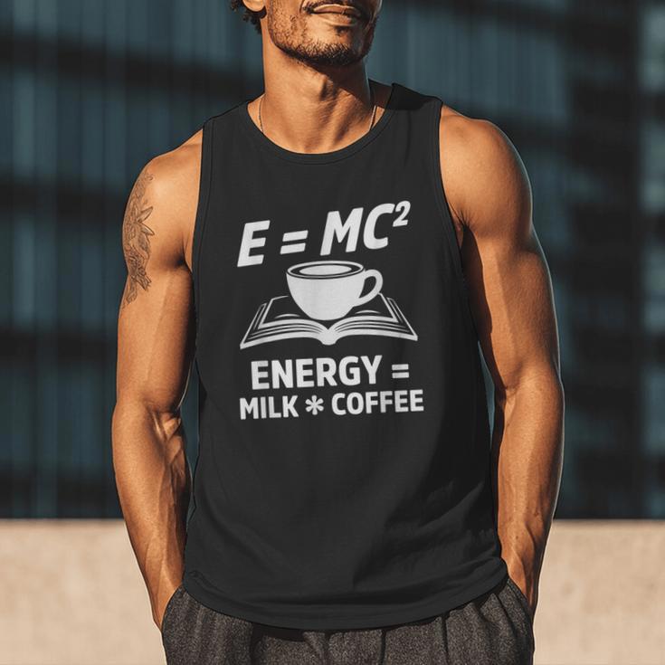 EMC2 Energy Milk x Coffee Science Book Math Lover Men Tank Top