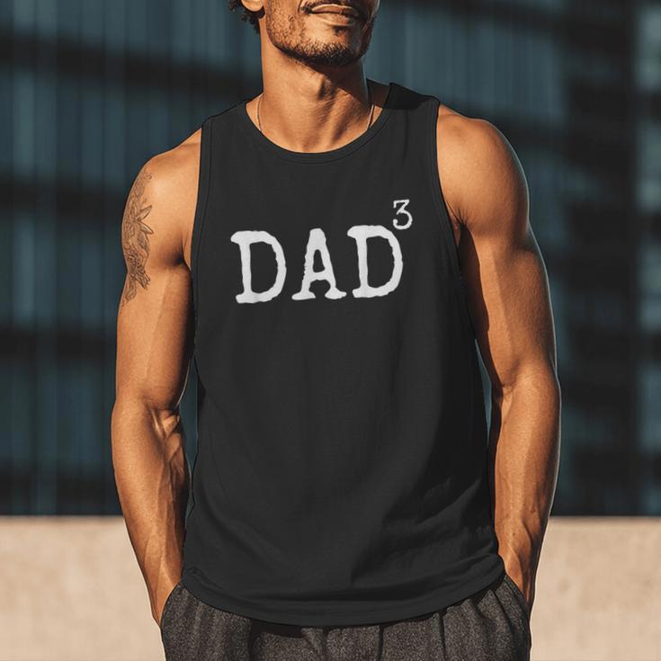 Father Of 3 From Kids Dad Cubed Dad To The Third Power Men Tank Top