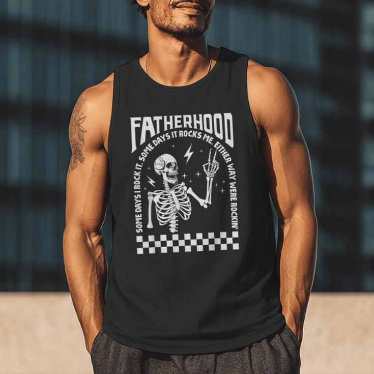 Fatherhood Dad Tour Some Days I Rock It Happy Father's Day Men Tank Top