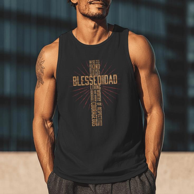 Father's Day Dad Husband Blessed Dad Christian Men Tank Top