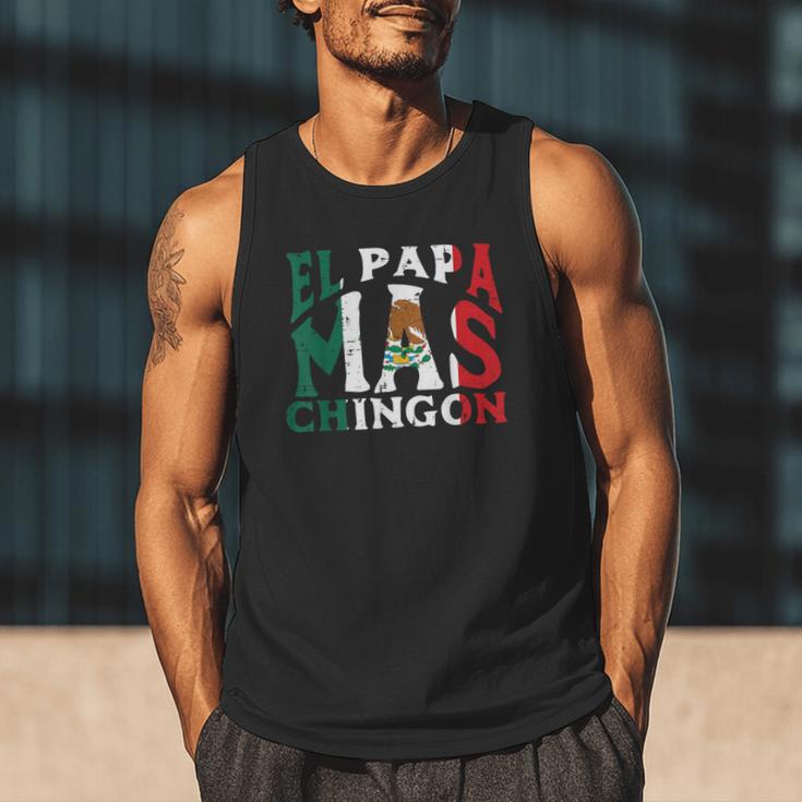 Fathers Day El Papa Mas Chingon Mexican Dad Spanish Men Tank Top