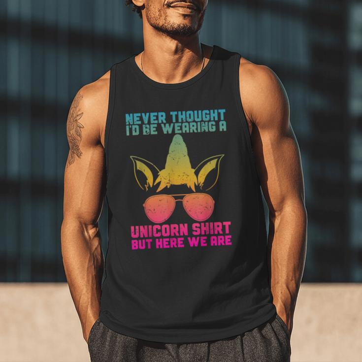 Fathers Day I Wear A Unicorn Shirt Dadacorn Men Tank Top