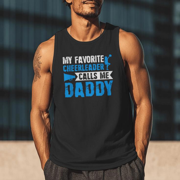 My Favorite Cheerleader Calls Me Daddy Cheer Dad Fathers Day Men Tank Top