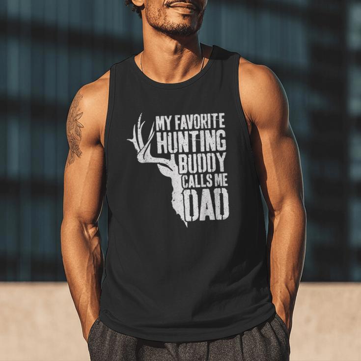 My Favorite Hunting Buddy Calls Me Dad Shirt Men Deer Hunter Men Tank Top