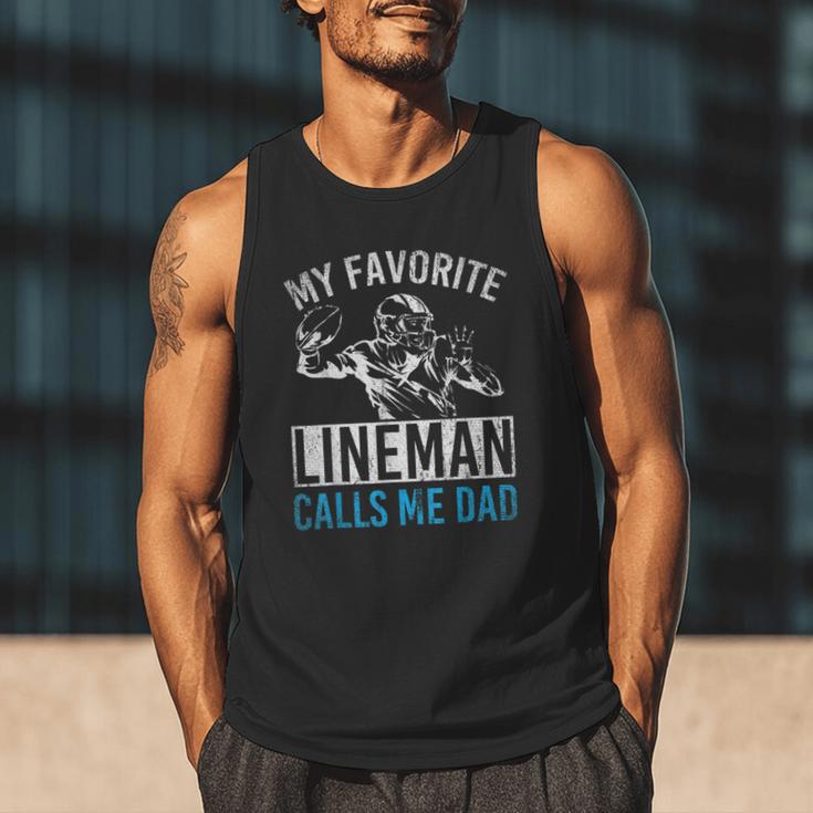 My Favorite Lineman Calls Me Dad American Football Lineman Men Tank Top