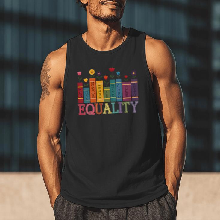Floral Flower Book Equality Human Rights Women's Rights Men Tank Top