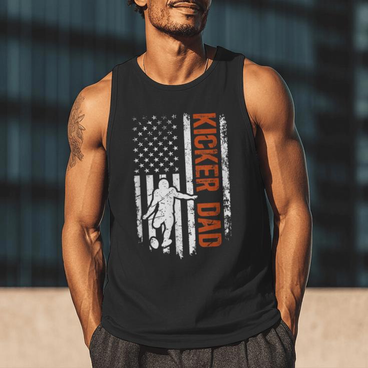 Football Kicker Dad Of A Football Kicker Father US Flag Men Tank Top